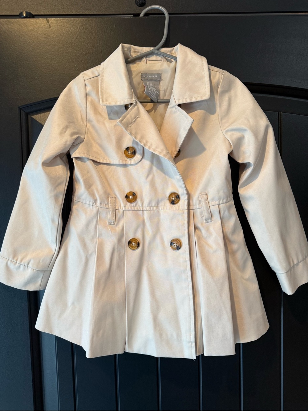 Tahari Toddler Trench Coat 3T Beige Classic  Dress Coat